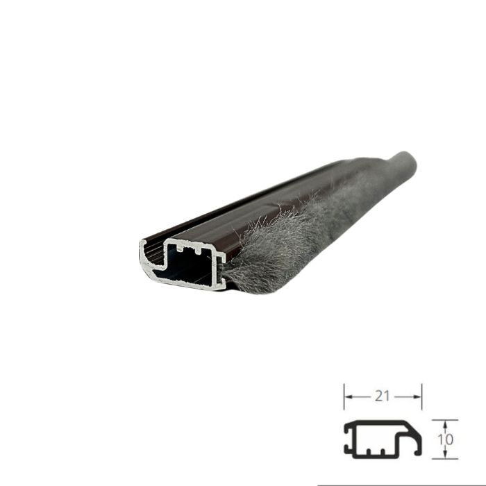 Profil do moskitiery ramkowej aluminiowej bez kołnierza brązowy